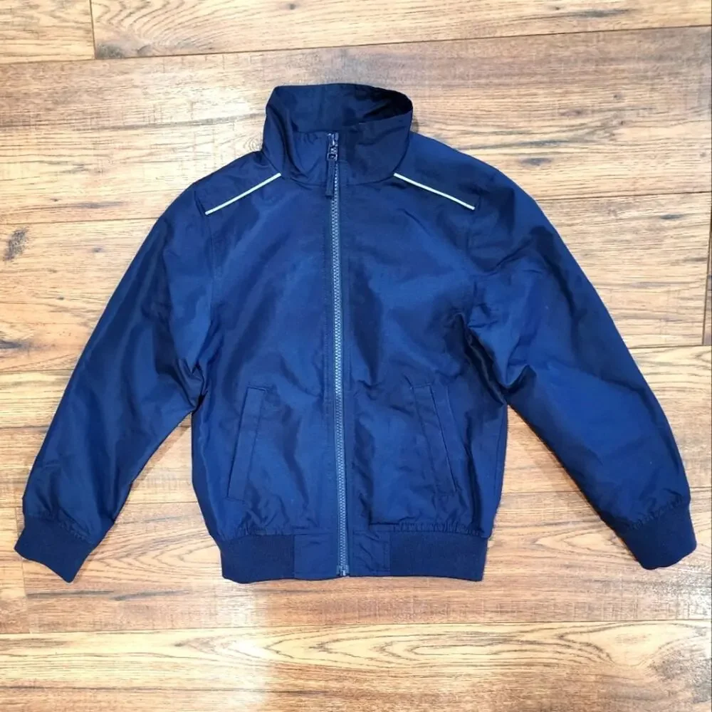 NWT The Children's Place Boy's Navy Full Zip Windbreaker Outerwear Jacket Small